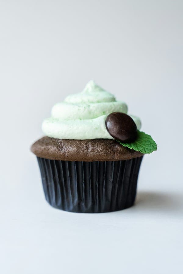 Chocolate cupcake with mint buttercream